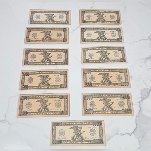 whitman publishing Other - Vtg Whitman Publishing Play Money 1950’s 10 Denominations 117 Bills